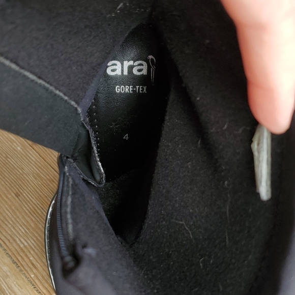 NIB Ara Gore-Tex heal black boots woman size 6.5 - Picture 7 of 14